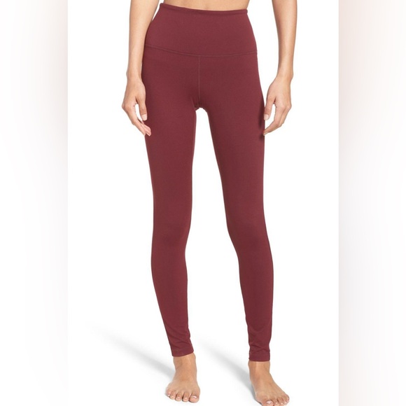 Zella Pants - Zella High Waisted Live In Leggings in Burgundy Size Small